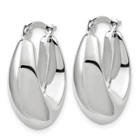 Load image into Gallery viewer, 10K White Gold Polished Hoop Earrings
