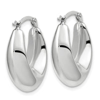 Load image into Gallery viewer, 10K White Gold Polished Hoop Earrings
