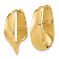 Load image into Gallery viewer, 10K Polished Fancy Hinged Hoop Earrings
