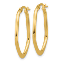 Load image into Gallery viewer, 10K Polished Oval Hoop Earrings
