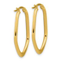 Load image into Gallery viewer, 10K Polished Oval Hoop Earrings
