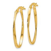 Load image into Gallery viewer, 10K Twisted Oval Hoop Earrings
