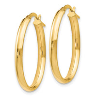 Load image into Gallery viewer, 10K Polished Oval Hoop Earrings
