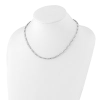 Load image into Gallery viewer, 10K White Gold Polished Flat Oval Link Necklace

