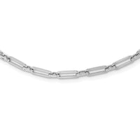 Load image into Gallery viewer, 10K White Gold Polished Flat Oval Link Necklace
