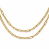 10k Polished Double-layer Link Necklace