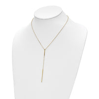 Load image into Gallery viewer, 10K Polished Y-drop Bar w/ 1in ext. Necklace
