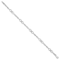 Load image into Gallery viewer, 10K White Gold Polished Link Bracelet
