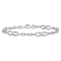 Load image into Gallery viewer, 10K White Gold Polished Link Bracelet
