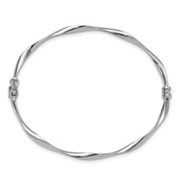 Load image into Gallery viewer, 10K White Gold Polished Hinged Bangle
