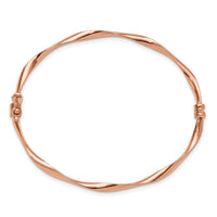 Load image into Gallery viewer, 10K Rose Gold Polished Hinged Bangle
