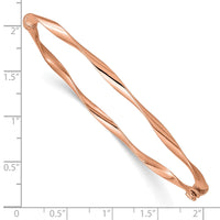 Load image into Gallery viewer, 10K Rose Gold Polished Hinged Bangle
