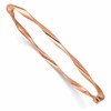 10K Rose Gold Polished Hinged Bangle