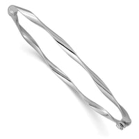 Load image into Gallery viewer, 10K White Gold Polished Hinged Bangle
