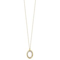 Load image into Gallery viewer, 10K Two-tone Polished Oval Necklace
