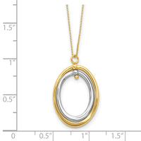 Load image into Gallery viewer, 10K Two-tone Polished Oval Necklace
