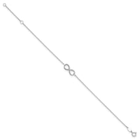 Load image into Gallery viewer, 10K White Gold Polished Infinity with 1in ext. Bracelet
