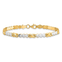 Load image into Gallery viewer, 10K w/Rhodium D/C Infinity and Heart Bracelet
