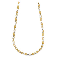 Load image into Gallery viewer, 10K w/Rhodium Fancy Link Necklace
