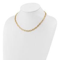 Load image into Gallery viewer, 10K w/Rhodium Fancy Link Necklace

