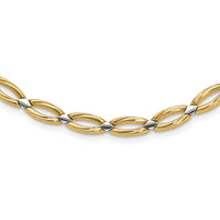 Load image into Gallery viewer, 10K w/Rhodium Fancy Link Necklace
