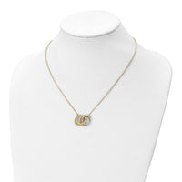 Load image into Gallery viewer, 10K Rhodium-plated Polished D/C Necklace

