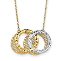 Load image into Gallery viewer, 10K Rhodium-plated Polished D/C Necklace
