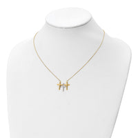 Load image into Gallery viewer, 10K Two-tone Polished 3-Cross Necklace
