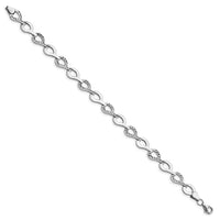 Load image into Gallery viewer, 10K White Gold Polished D/C Fancy Link Bracelet

