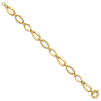 Load image into Gallery viewer, 10k Polished and Textured Link Bracelet
