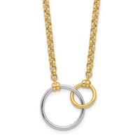 Load image into Gallery viewer, 10k Two-tone Polished Link Necklace
