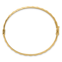 Load image into Gallery viewer, 10K Polished Twisted Hinged Bangle
