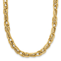 Load image into Gallery viewer, 10K Polished Fancy Link w/1in ext. Necklace
