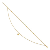 Load image into Gallery viewer, 10K Polished 2-Strand Star 9in Plus 2in ext. Anklet
