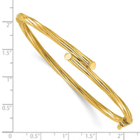 Load image into Gallery viewer, 10K Polished Bypass Hinged Bangle
