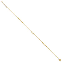 Load image into Gallery viewer, 10K Polished and Dia-cut Infinity 10in Plus 1in ext. Anklet
