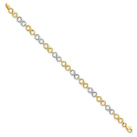 Load image into Gallery viewer, 10K Two-tone Polished Infinity Bracelet
