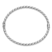 Load image into Gallery viewer, 10K White Gold Polish/Textured/Twisted Hinged Bangle
