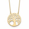 10K Polished Tree of Life Necklace