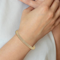 Load image into Gallery viewer, 10K with Rhodium-plating Polished Stretch Bangle
