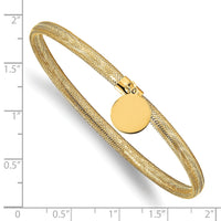 Load image into Gallery viewer, 10K Stretch Mesh w/Dangle Charm Bracelet
