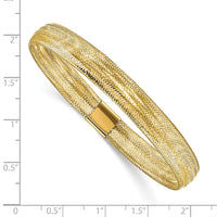 Load image into Gallery viewer, 10K Polished Mesh Stretch Bracelet
