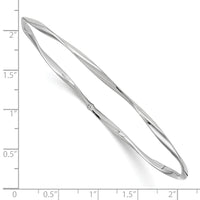 Load image into Gallery viewer, 10K White Gold Polished Twisted Slip-on Bangle
