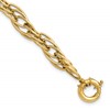 10K Polished Fancy Oval Link Bracelet
