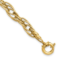 Load image into Gallery viewer, 10K Polished Fancy Oval Link Bracelet
