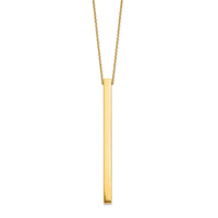 Load image into Gallery viewer, 10K Polished Bar w/2in ext. Necklace
