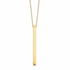 10K Polished Bar w/2in ext. Necklace