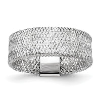 Load image into Gallery viewer, 10k w/White Rhodium-plating Stretch Ring
