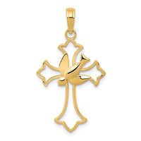 Load image into Gallery viewer, 10k Polished Cross w/Dove Pendant
