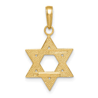 Load image into Gallery viewer, 10K Solid Satin Star of David Charm
